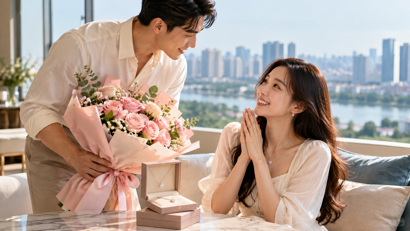 Romantic Bouquet and Jewelry Surprise.png